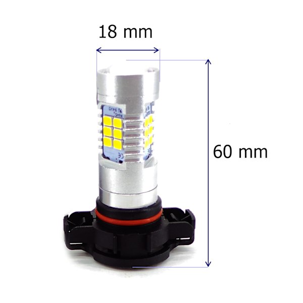 2 kpl LED-lamppu H16 12-24V CANBUS oranssi