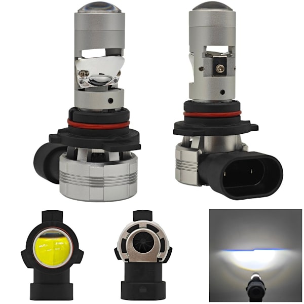 2 st HiR 2 LED-lampor 9012 12-24V Canbus, för lampor från USA, egen avstängningslinje
