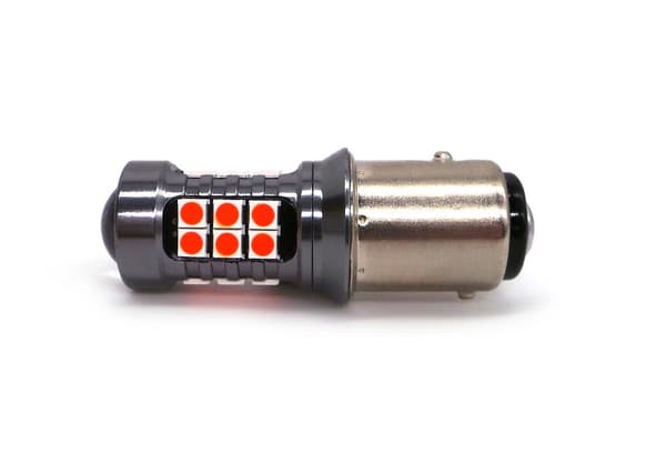 2kpl P21/5W LED-lamppu BAY15D 12V CANBUS 1400lm punainen