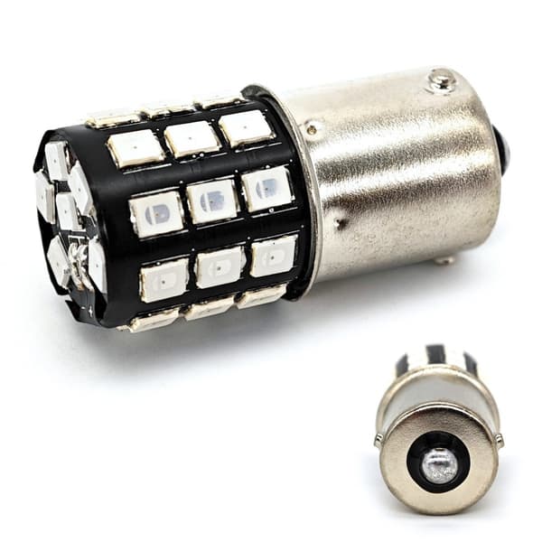 2 kpl PY21W LED-lamppu BAU15S 12V 1000lm CANBUS punainen
