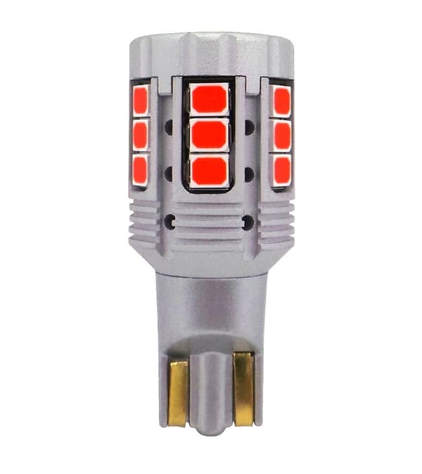 2 kpl LED-lamppu W16W 12-24V 100% CAN punainen vahva, ei vikaa