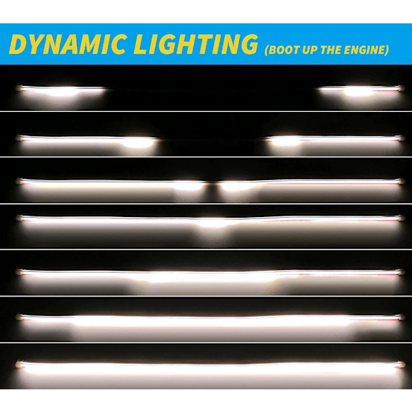 Joustavat päiväajovalot konepellin alla 60cm DRL LED 12V +WOW