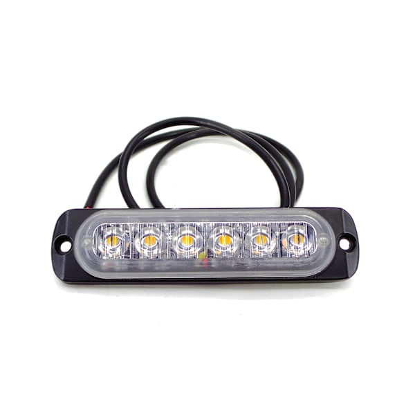Stroboskooppimerkkivalaisin 6 LED 12V-24V, oranssi