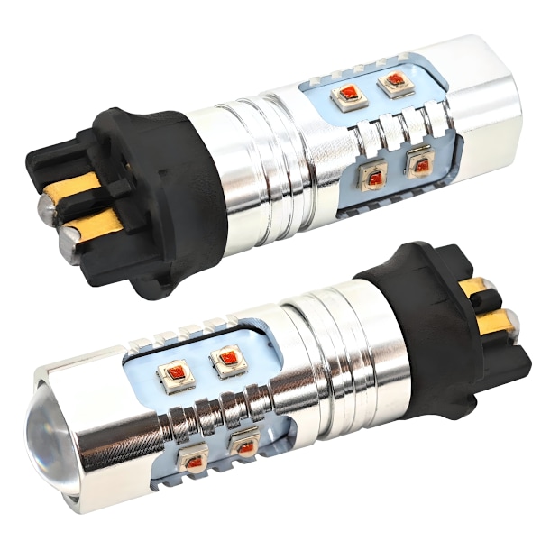 2 kpl PW24W LED-lamppu 12-24V CANBUS oranssi punaisiin sävyihin