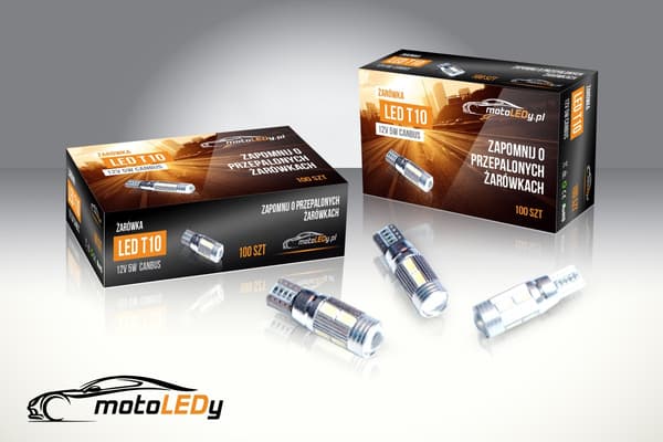5 kpl LED-lamput T10 W5W 12V 400lm CANBUS