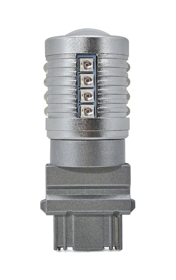 2 kpl P27W LED-lamppu 3156 12-24V CANBUS 2000lm punainen