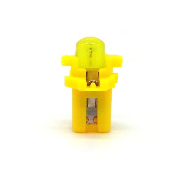 6 st LED-lampor 0,25W B8.5 COB 12V Gul