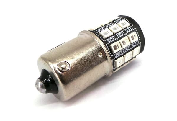 2 kpl LED-lamppu BA15S 12V CANBUS punainen 1100lm