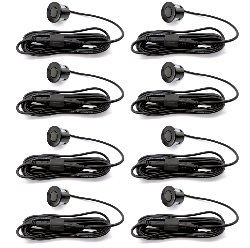 8 parkeringssensorer, 4 fram - 4 bak, display, 12V kontrollpanel - kit