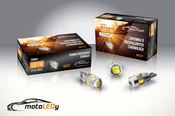 5 kpl LED-lamppu T10 W5W 12V 240lm CANBUS