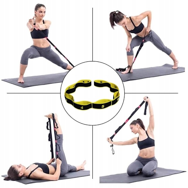 Gymnastikgummi för stretching Övningsband - gul
