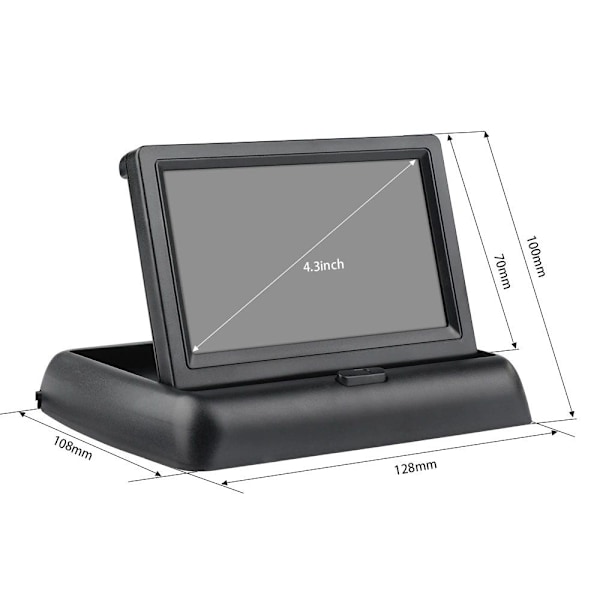 Monitor, backkamera display vikbar 12V