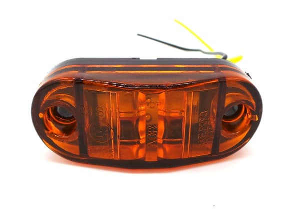 2 stk. Markørlampe 2 LED 12-24V farve Orange