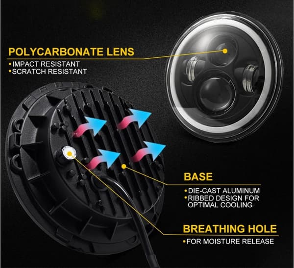 Etuvalo 7" Full LED 8, 1kpl