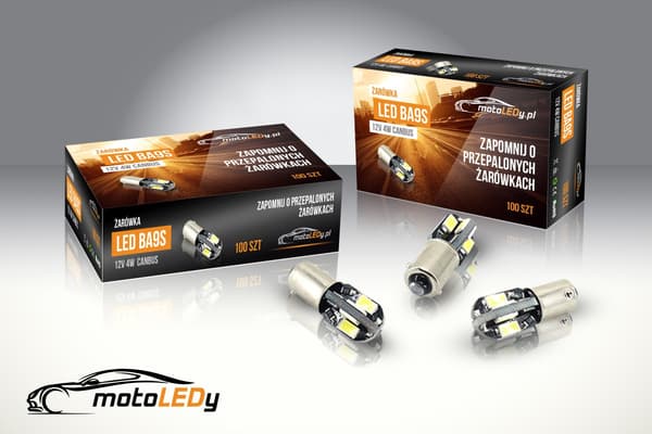 5 kpl LED-lamppu BA9S T4W 12V 320lm CANBUS