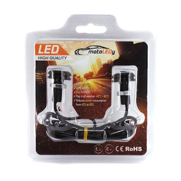 2 kpl punainen LED 120lm