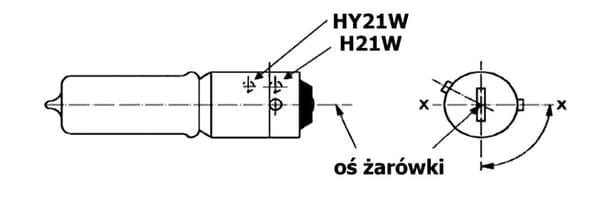 2 st LED-lampor BAW9S, HY21W 12V CANBUS orange