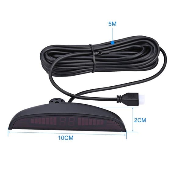 8 parkeringssensorer, 4 fram - 4 bak, display, 12V kontrollpanel - kit