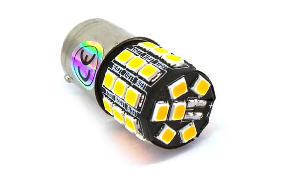 2 kpl LED-lamppu BAU15S, PY21W 12V CANBUS oranssi