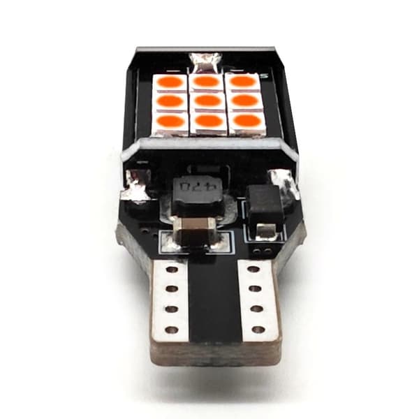 2 kpl W16W LED-lamppu 12-24V CANBUS 1200lm Punainen