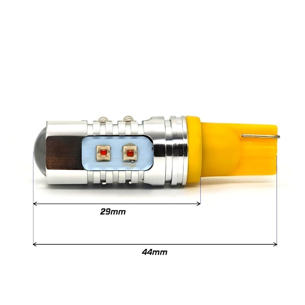2 st W16W LED-lampor T15 12-24V CANBUS orange USA för röda lampskärmar