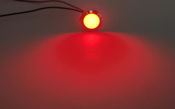 2 kpl LED kojelaudan valo 22mm värit Punainen