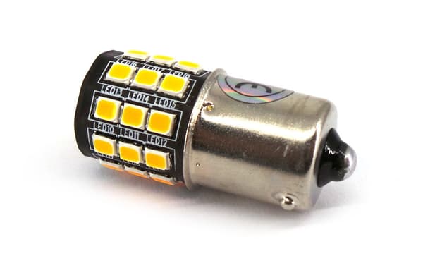 2 kpl LED-lamppu BAU15S, PY21W 12V CANBUS oranssi