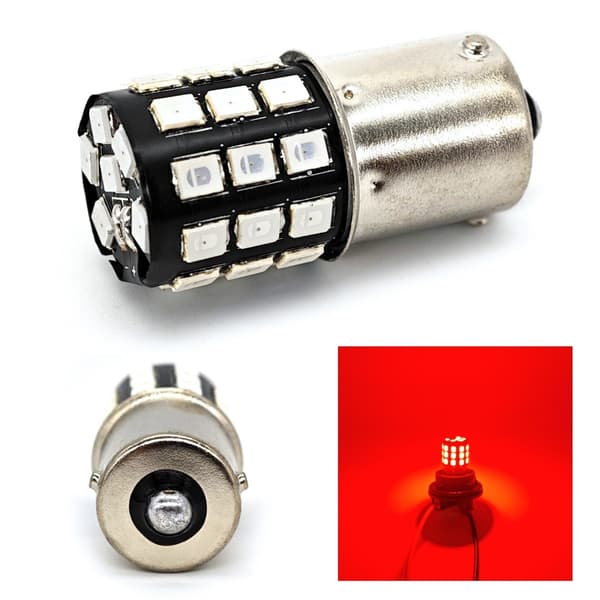 2 kpl PY21W LED-lamppu BAU15S 12V 1000lm CANBUS punainen