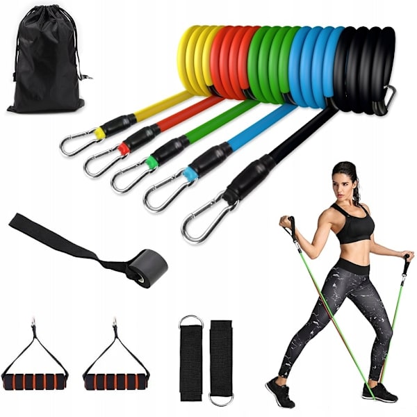Set om 5 övningsgummiövningar 5-46KG