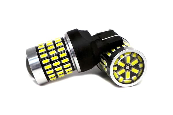 2 st LED-lampor 7443, W21/5W 12-24V CANBUS 2100lm vit lins