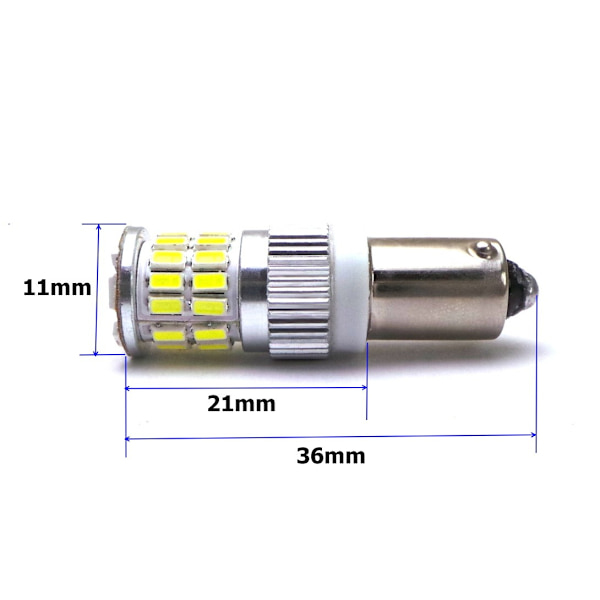 2 kpl LED-lamppu BA9S 12-24V CANBUS valkoinen vahva
