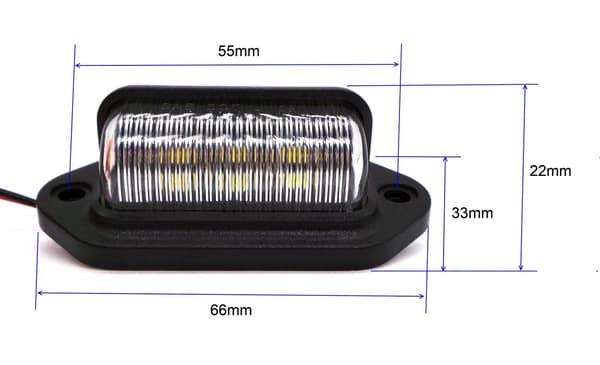2 st LED-registreringsljus 24V 350lm, universal