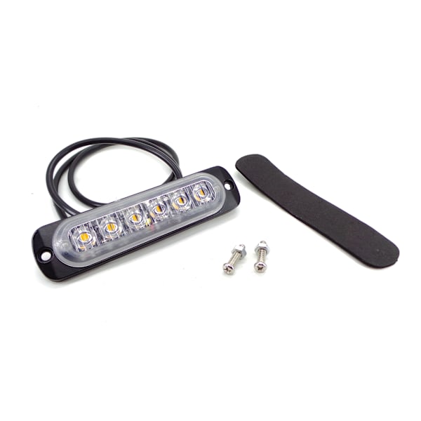 Stroboskooppimerkkivalaisin 6 LED 12V-24V, oranssi