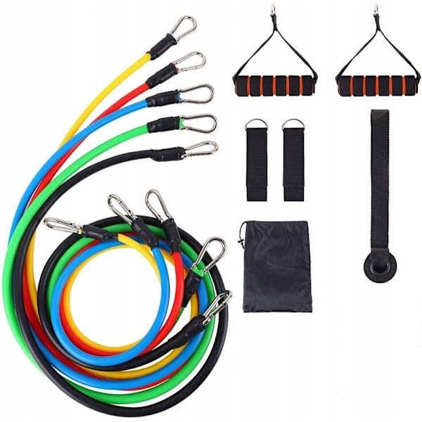 Set om 5 övningsgummiövningar 5-46KG