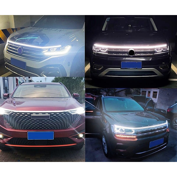 Joustavat päiväajovalot konepellin alla 60cm DRL LED 12V +WOW