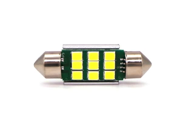 5 st LED-lampor SV8.5, C5W 12-24V CANBUS 36mm Vit