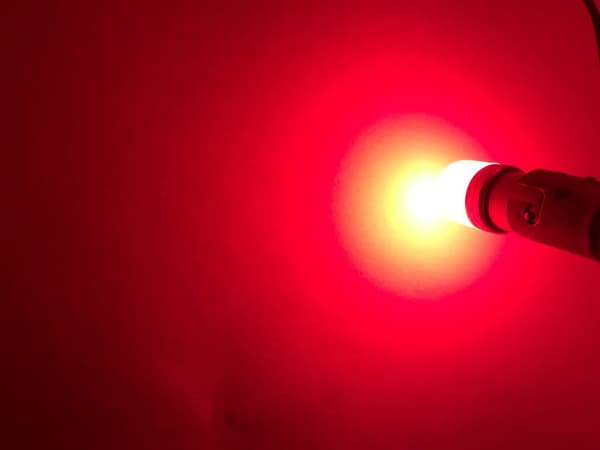 2 kpl LED-lamppu BA15S, P21W 12-24V CANBUS punainen