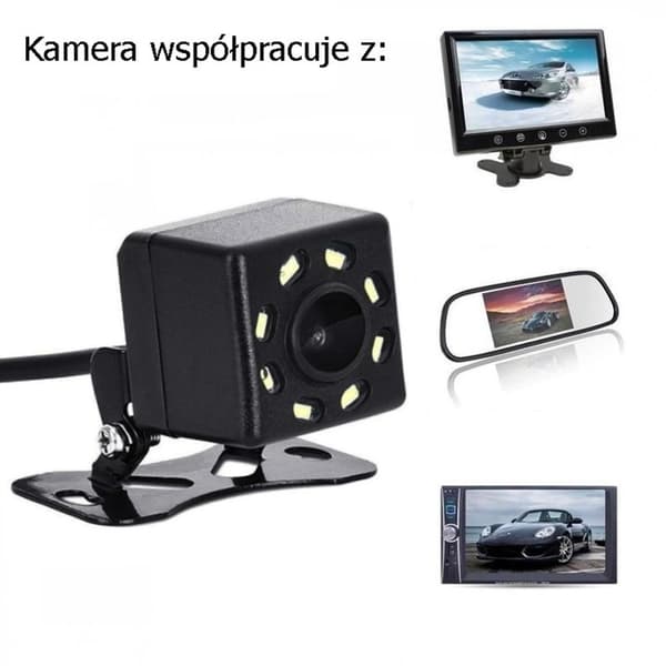 Bakkamera, dag/nat, IP68 140 12V