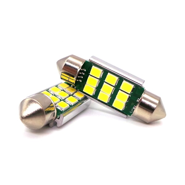 5 kpl LED-lamppu SV8.5, C5W 12-24V CANBUS 36mm Valkoinen
