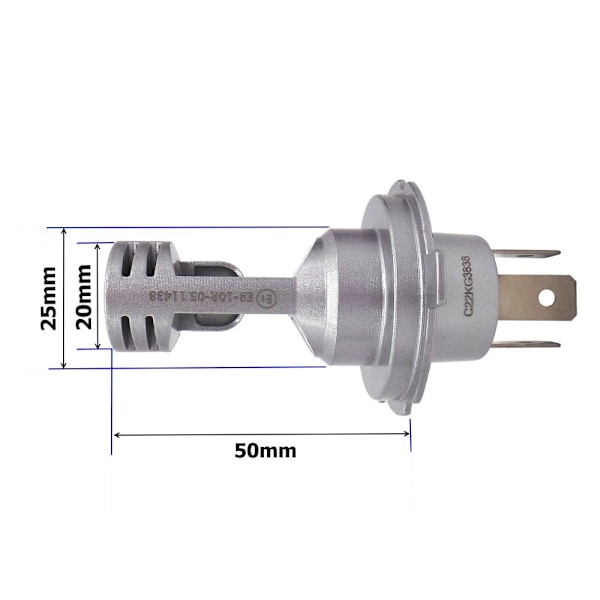 2 kpl LED-lamppuja H19 9V-32V CANBUS CSP 2x8000lm voimakas valkoinen