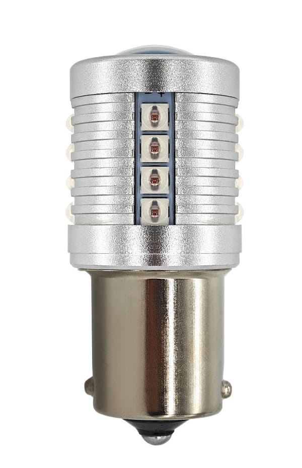 2 kpl P21W LED BA15S 12-24V CANBUS polttimo 2000lm punainen