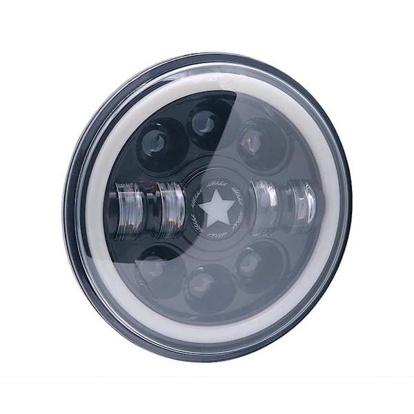 Etuvalaisin 7" Full LED Star 1kpl 12V Harley, Jeep, Land Rover, Hummer, Lada, Hummer, Lada