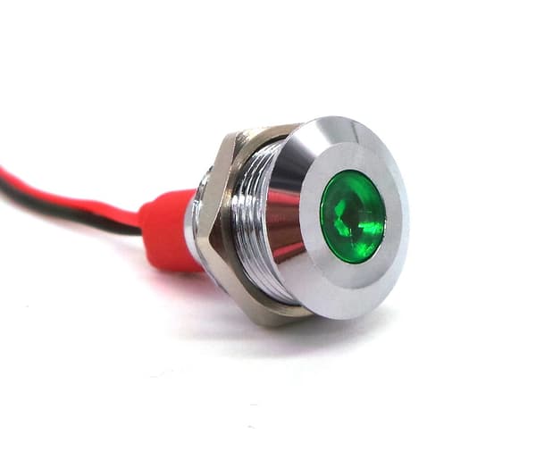 2kpl LED kojelaudan valo 12V värit 14mm Vihreä