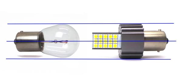 2 st LED-lampor PY21W, BAU15S 12-24V CANBUS vit  Ny
