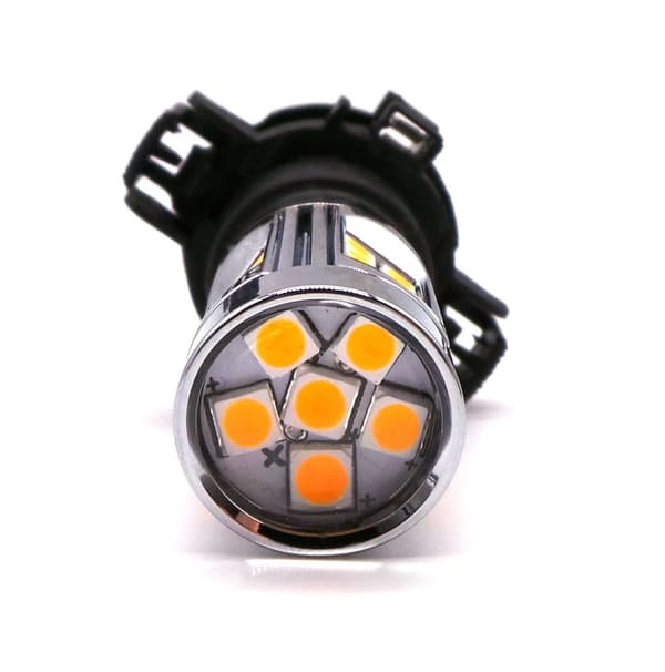 2 st LED-lampor PY24W 12V CANBUS stark orange