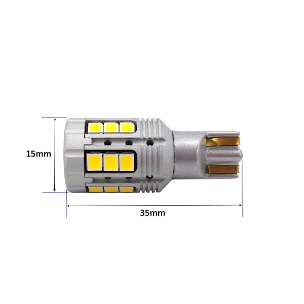 2 kpl LED-lamppu W16W 12-24V 100% CAN valkoinen vahva, ei vikaa