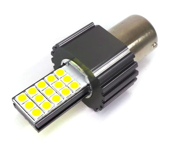 2 st LED-lampor PY21W, BAU15S 12-24V CANBUS vit  Ny