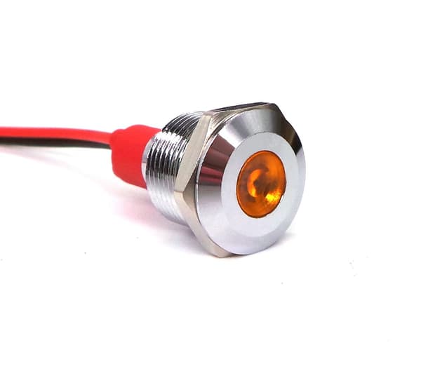 2kpl LED kojelaudan valo 12V värit 14mm Oranssi