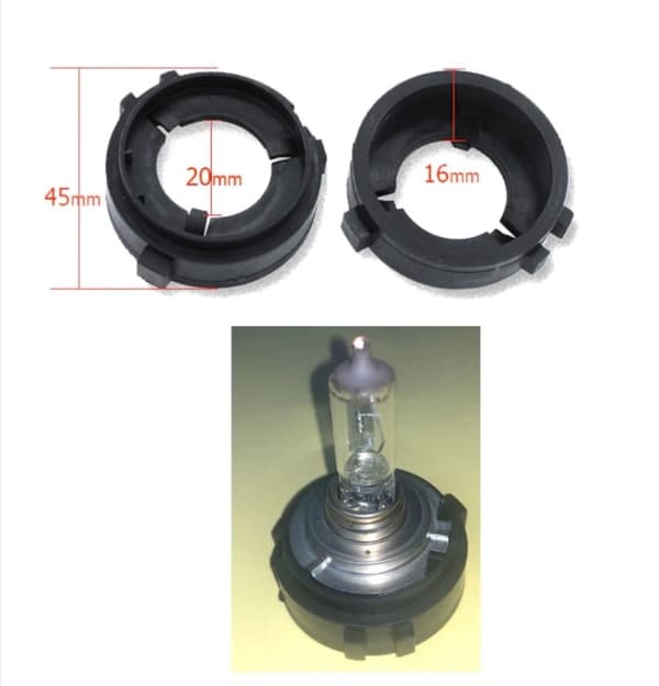2 kpl Adapteri LED H7 polttimoon, VW Golf, Multivan, Touran, Sharan