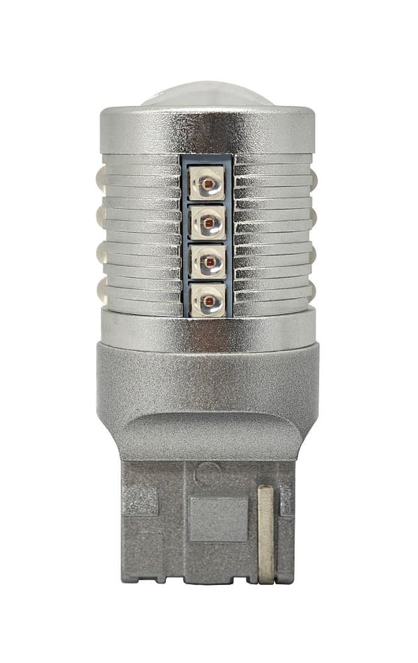 2 kpl W21W LED-lamppu 7440 12-24V CANBUS 2000lm punainen